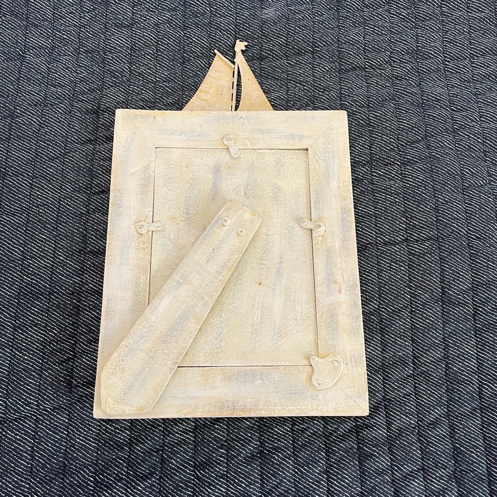 Nautical Sailboat Picture Frame - Cream and Red - Picture 5 of 8